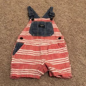 Red and blue overalls, 12M